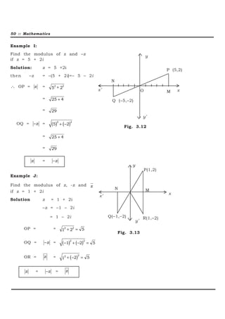 Modulus Basic Example Modulus and argand diagram | PDF