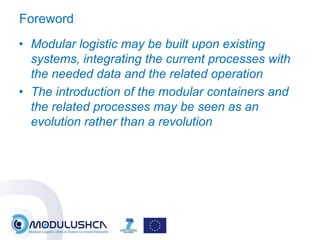 Modular Solutions Logistics Modulushca it approach for physical internet and modular logistics - v2 ...