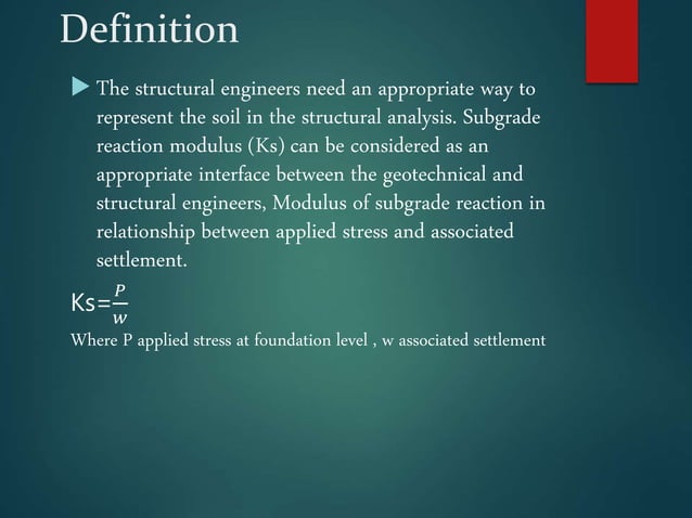Modulus of subgrade reaction | PPTX
