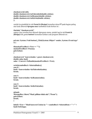 Modul visual c++ | DOC