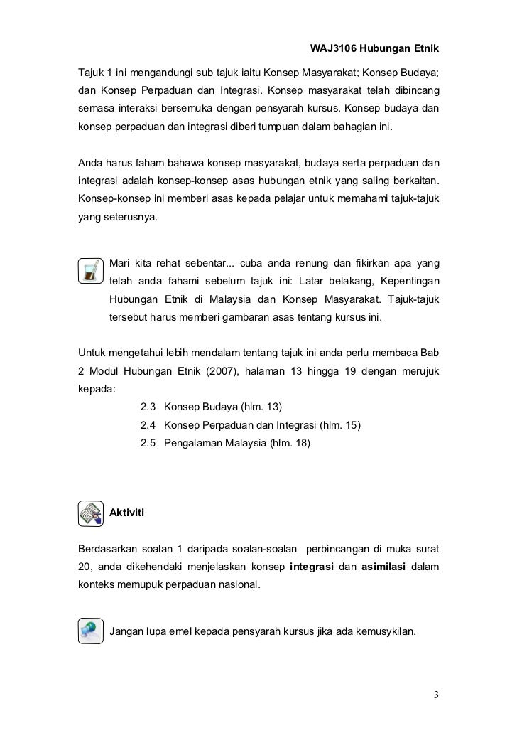 Modul Waj3106 Hubungan Etnik