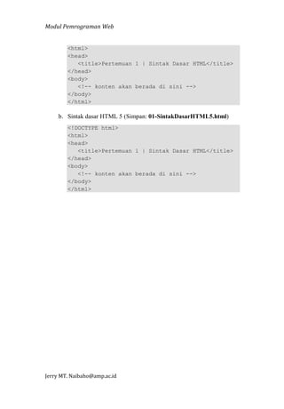 Modul web | PDF