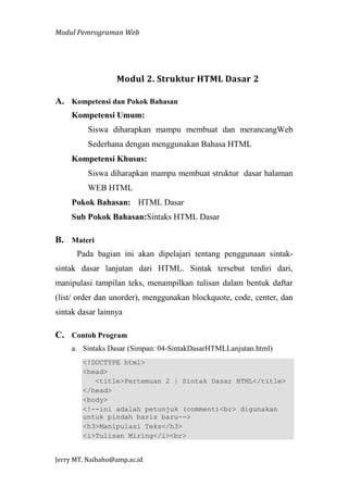 Modul web | PDF