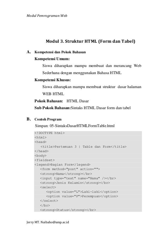Modul web Modul web