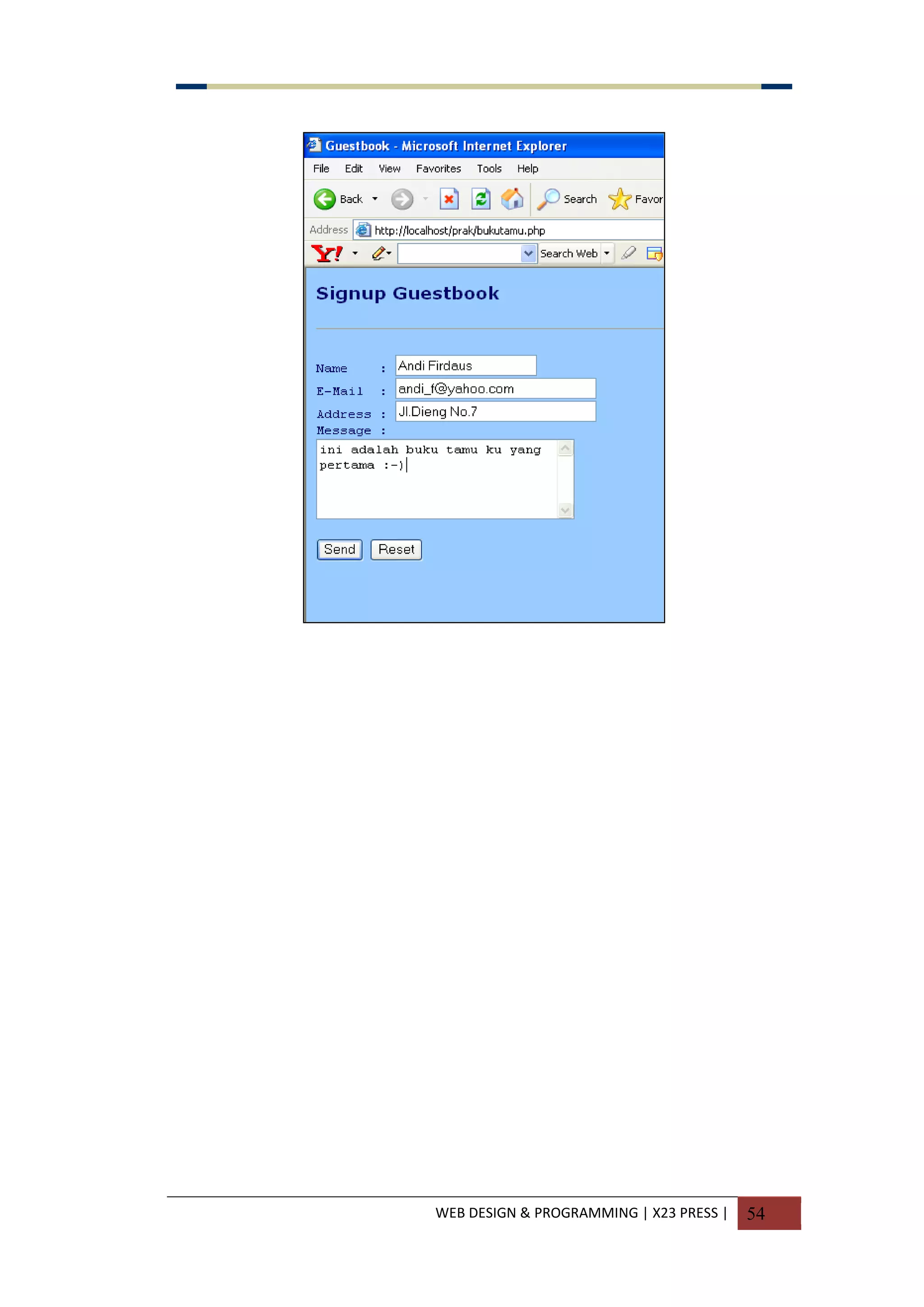WEB DESIGN & PROGRAMMING | X23 PRESS | 54
 