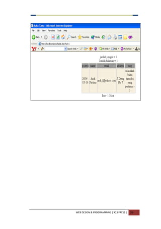 WEB DESIGN & PROGRAMMING | X23 PRESS | 59
 