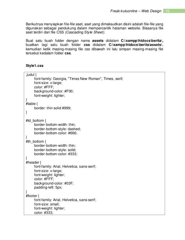 Modul web design - studi kasus website portal berita