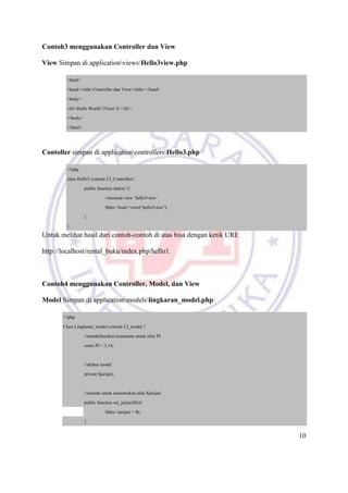 Modul Web Programming - Framework CodeIgniter | PDF