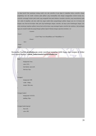 Modul Web Programming - Framework CodeIgniter | PDF
