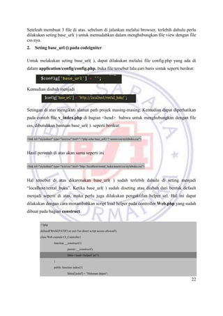 Modul Web Programming - Framework CodeIgniter | PDF