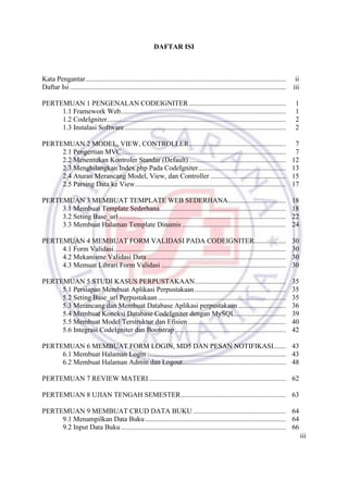 Modul Web Programming - Framework CodeIgniter | PDF