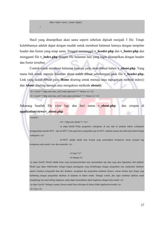 Modul Web Programming - Framework CodeIgniter | PDF