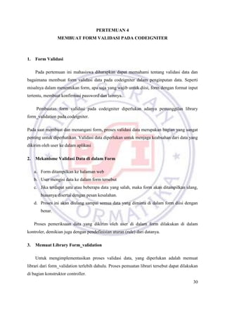 Modul Web Programming - Framework CodeIgniter | PDF