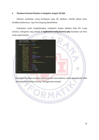 Modul Web Programming - Framework CodeIgniter | PDF