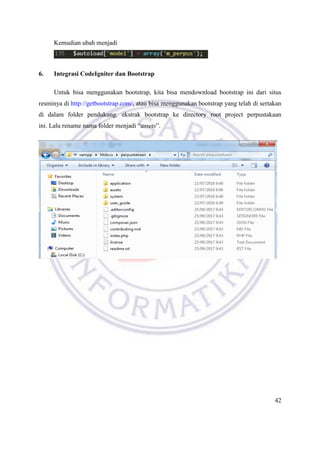 Modul Web Programming - Framework CodeIgniter | PDF