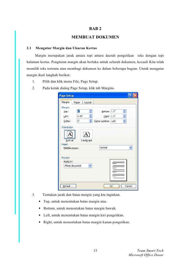 Gambar Kotak Dialog Membuat Halaman Kertas Pada Word - Cara Membuat Dan