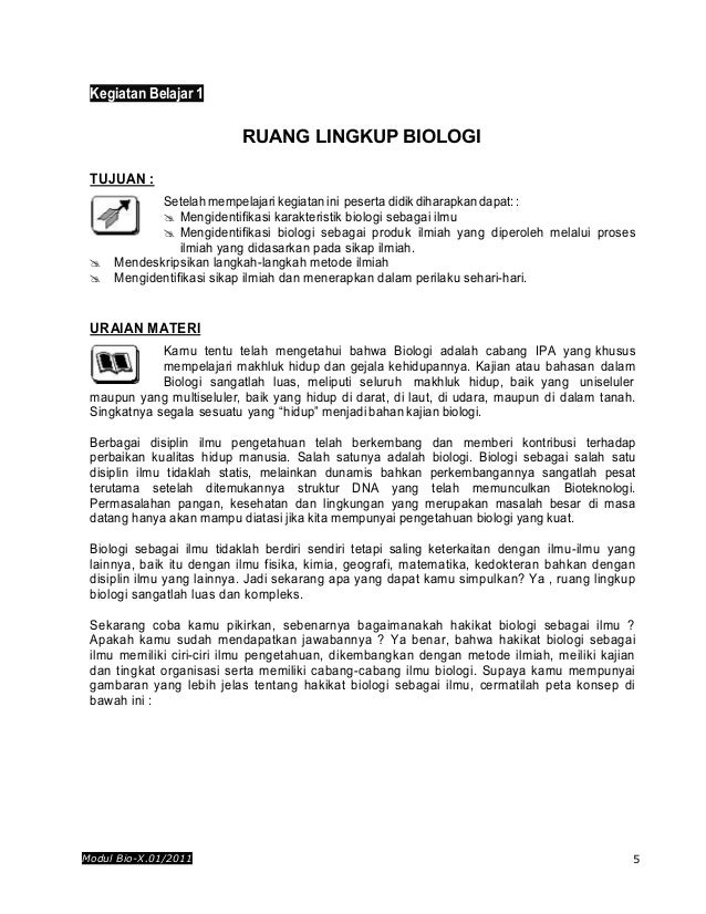 Makalah tentang ruang lingkup biologi