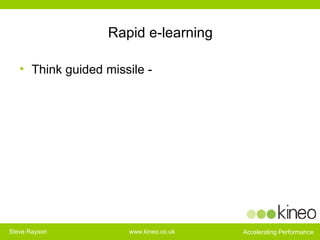 Rapid e-learning Think guided missile -  