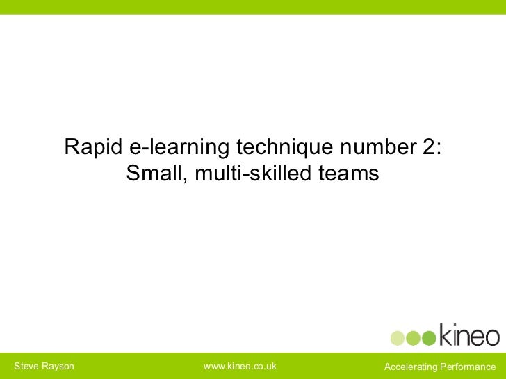 Rapid elearning tools and techniques