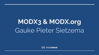 Introduction to Docker (for
MODX development)
Bert Oost
 