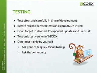 Best Practices in Component Development for MODX | PDF