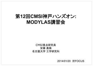 Modylas講習会