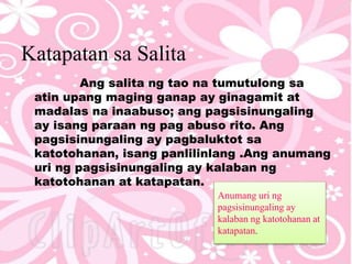 Modyul 12-katapatan-sa-salita-at-sa-gawa | PPTX