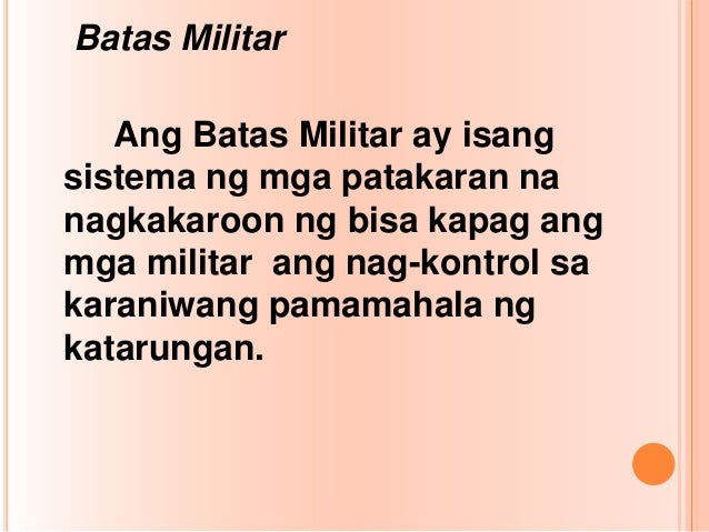 Pagdeklara Ng Batas Militar - Three Strikes and Out