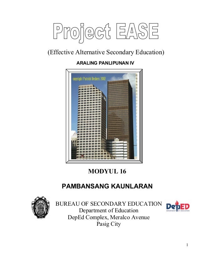 Modyul 16 Pambanasang Kaunlaran