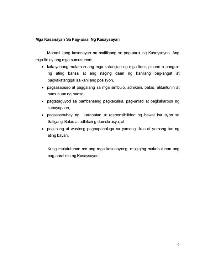 Kung Iuugnay Natin Sa Kasalukuyang 10 Kahulugan Ng Kasaysayan