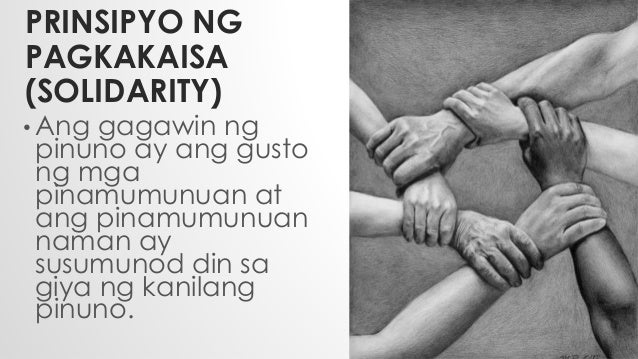 Ano Ang Kahulugan Ng Prinsipyo Ng Solidarity - angiyong