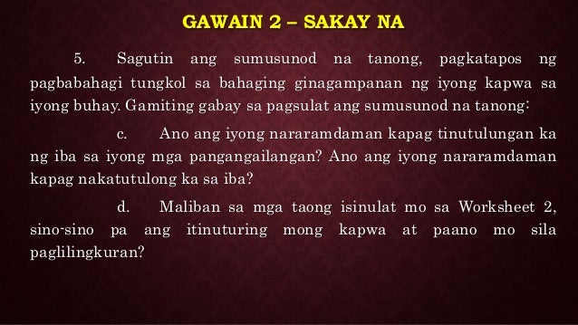 Ano Ang Maaaring Gawin Upang Maipakita Ang Pagmamalasakit Sa Kapwa Modyul 5 - Pakikipagkapwa