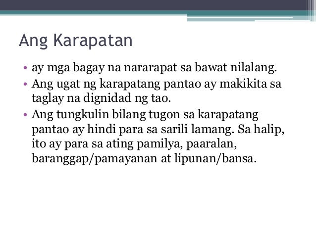 Esp Modyul 1 Karapatan At Tungkulin Satungkule