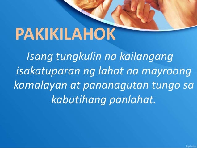 Ibigay Ang Kahulugan At Kahalagahan Ng Pakikilahok At Bolunterismo 5 Kahulugan Ng Pakikilahok