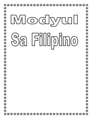 MODYUL SA FILIPINO V