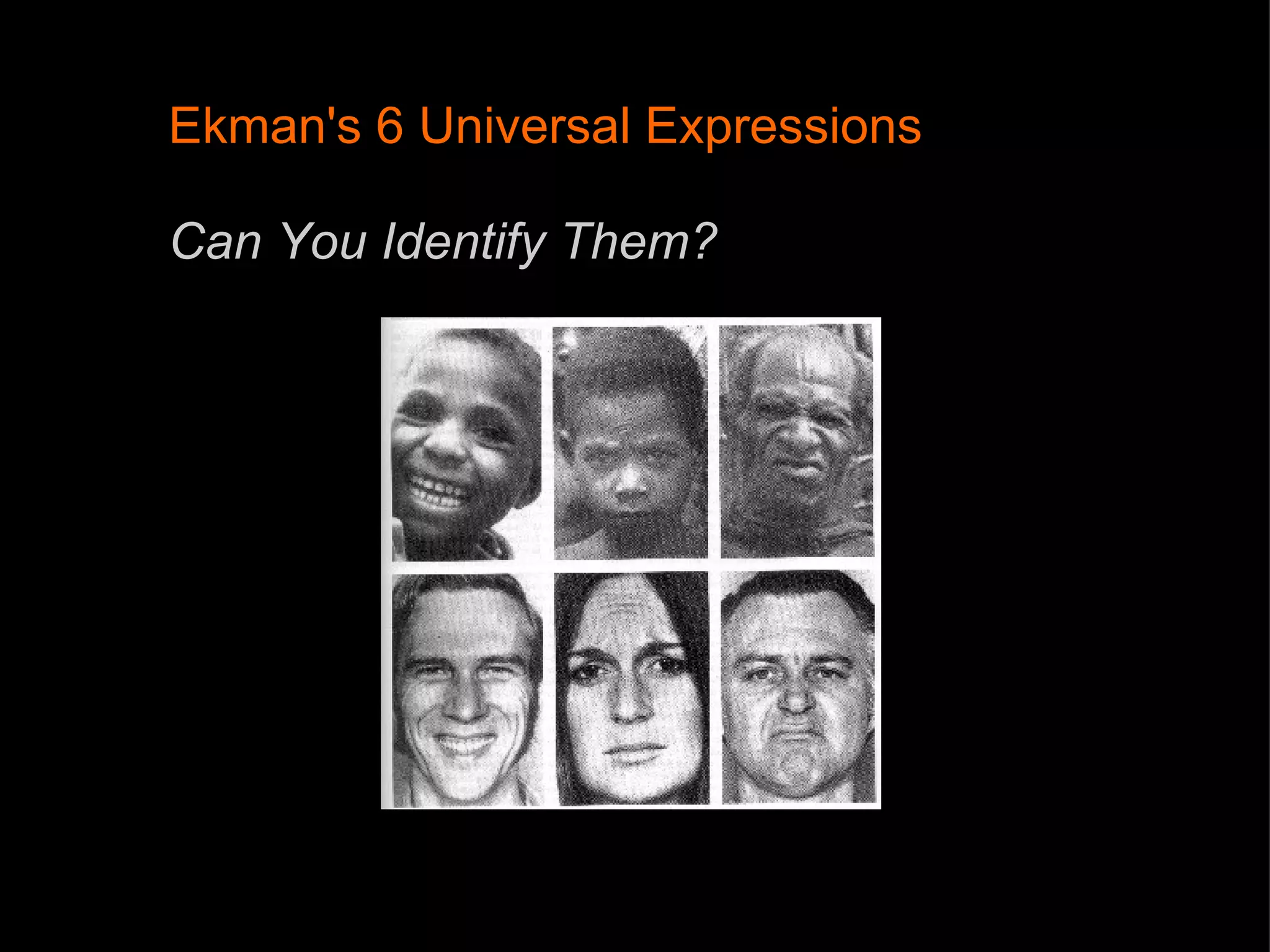 Ekman's 6 Universal Expressions Can You Identify Them? 