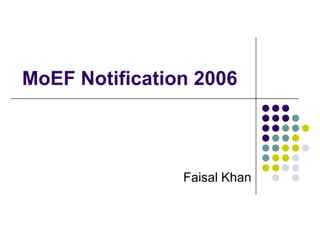 MoEF Notification 2006 Faisal Khan 