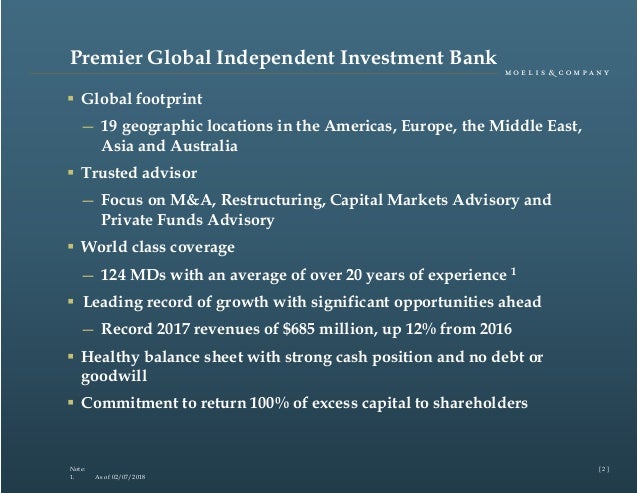 Moelis Company February Investor Pres Vfinal