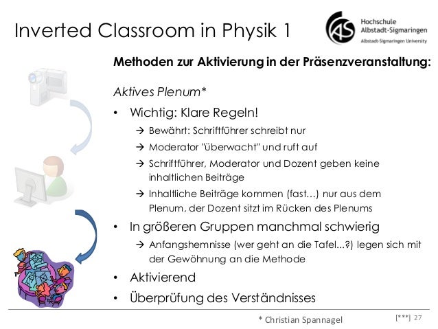 Aktivierung durch Inverted Classroom (ICM Marburg 2013)