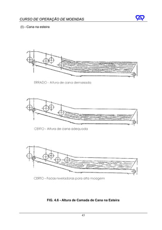CURSO DE OPERAÇÃO DE MOENDAS

(I) - Cana na esteira




                   FIG. 4.6 - Altura de Camada de Cana na Esteira



                                         43
 
