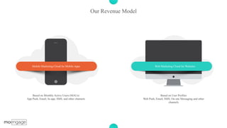P a g e 16Our Revenue Model
Based on Monthly Active Users (MAUs)
App Push, Email, In-app, SMS, and other channels
Based on User Profiles
Web Push, Email, SMS, On-site Messaging and other
channels
Mobile Marketing Cloud for Mobile Apps Web Marketing Cloud for Websites
 