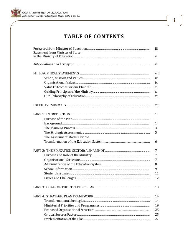 education sector strategic plan