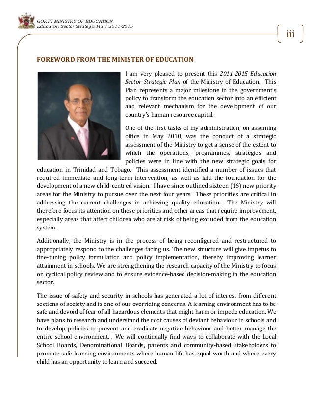 education sector strategic plan