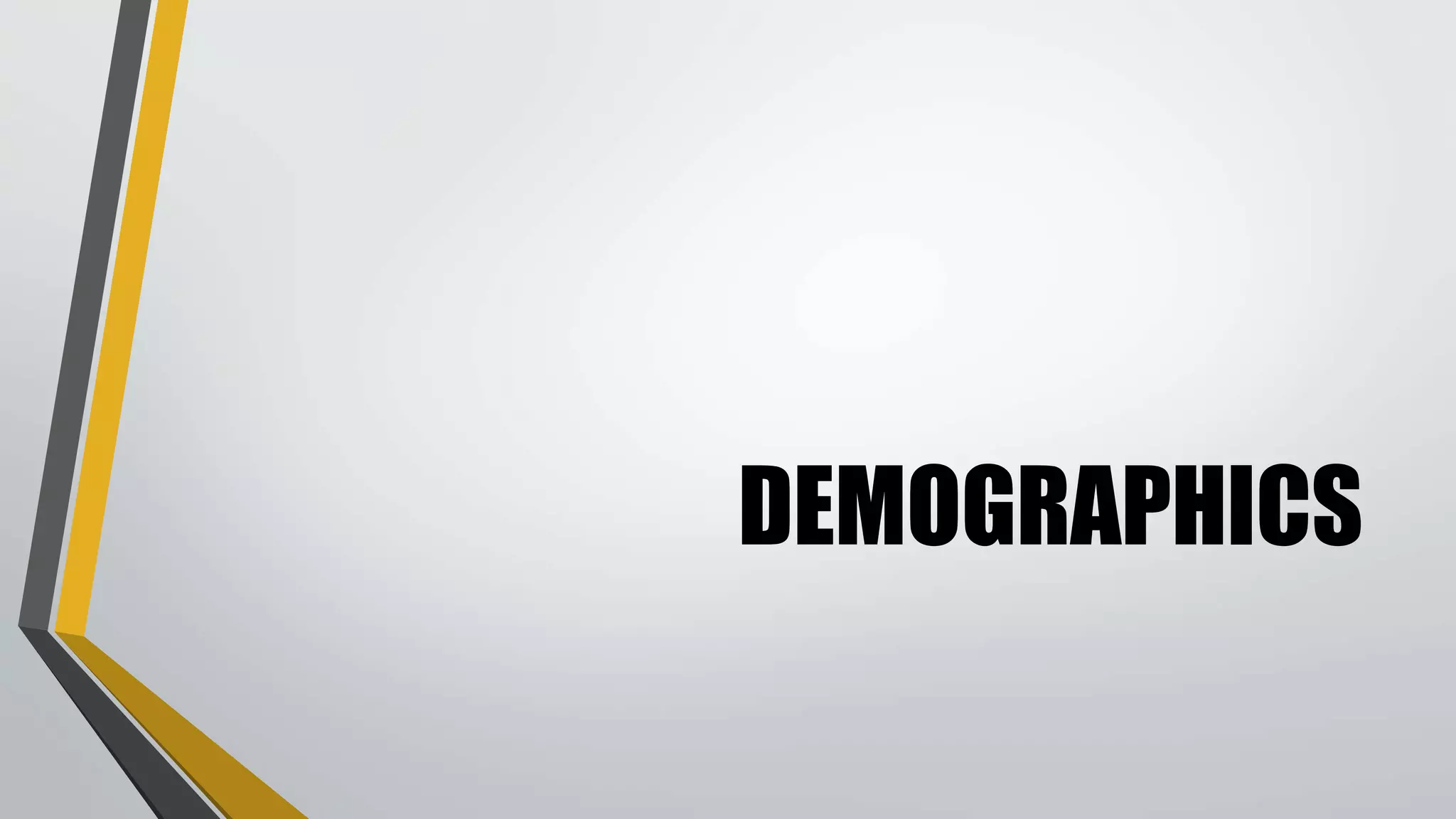DEMOGRAPHICS 
 