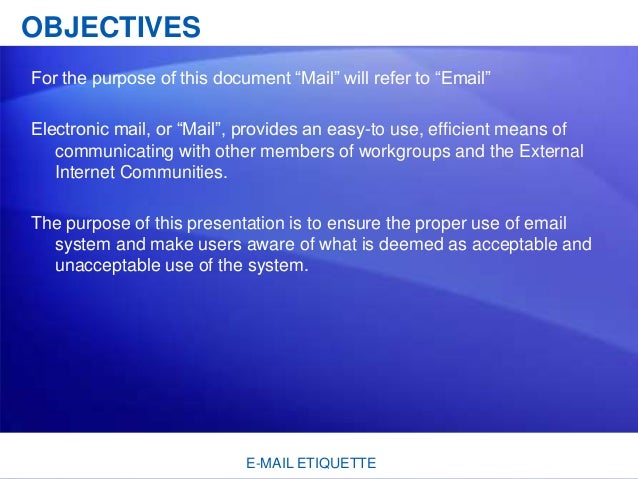 e-mail etiquette dating
