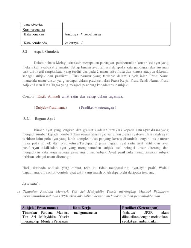 Morfologi dan sintaksis