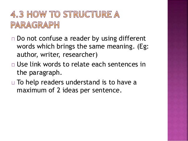 Chapter 4 Structuring Paragraph and Sentences