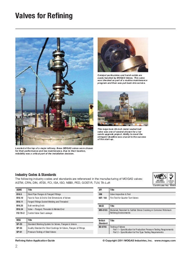 Severe Service Control &amp; Isolation Valves in the Refining 