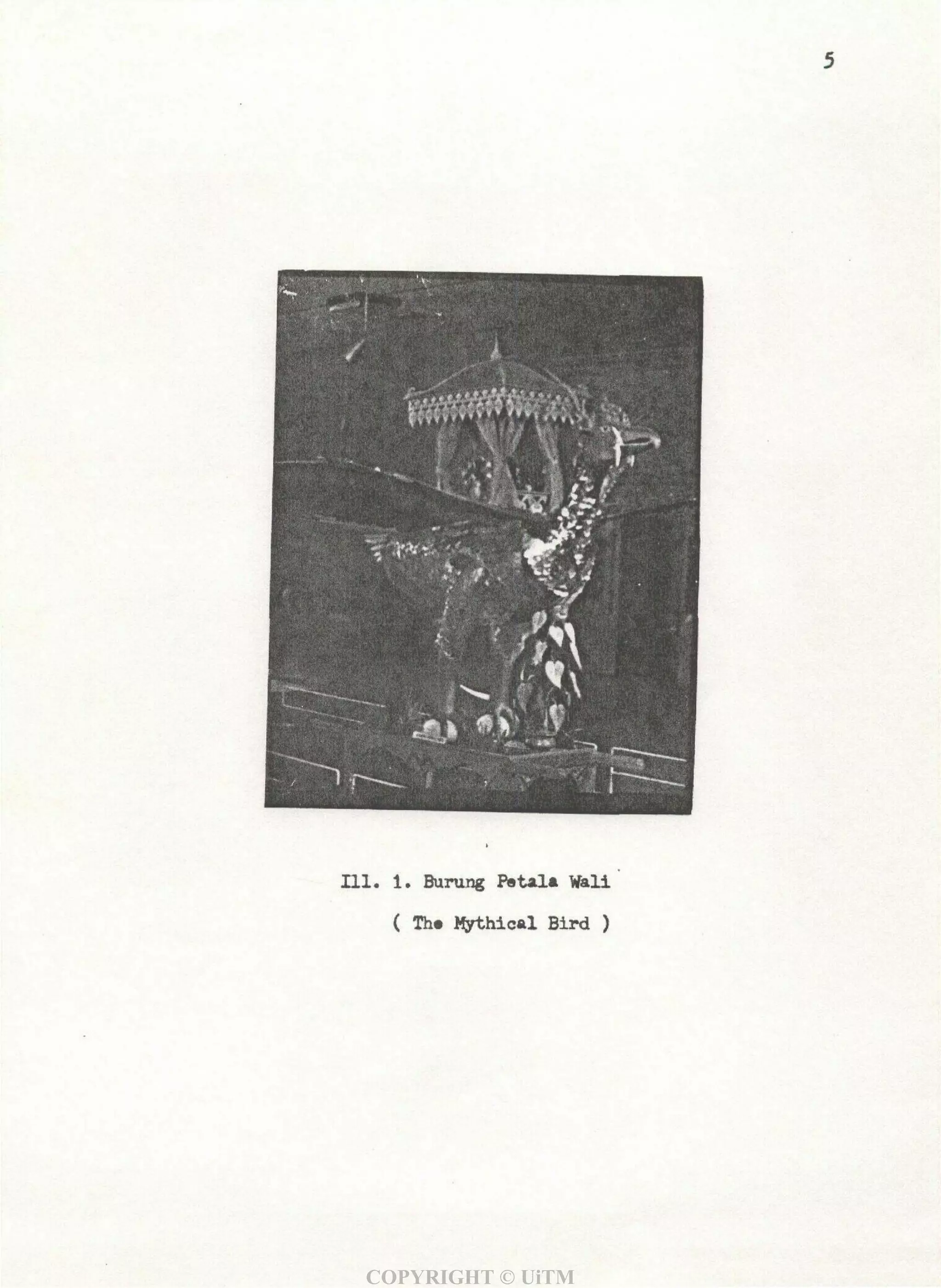 111. 1. Burung Patala Wall
( Th« «[ythical Bird )
COPYRIGHT © UiTM
 