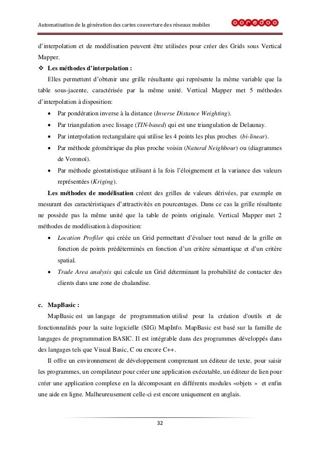 Automatisation De La Generation Des Cartes Couverture Des Reseaux Mob